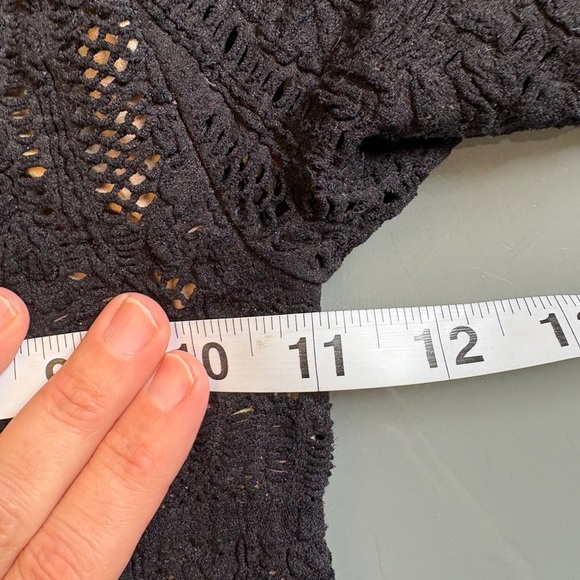 Bebe Black Tan Bodycon above the knee Dress Scoop Neck 3/4 Sleeves size Small - Picture 8 of 9